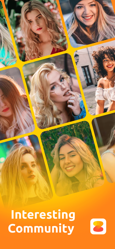 Zeetok - Meet and Chat - A collage of diverse user profile photos on the Zeetok social discovery app highlighting its interesting community.