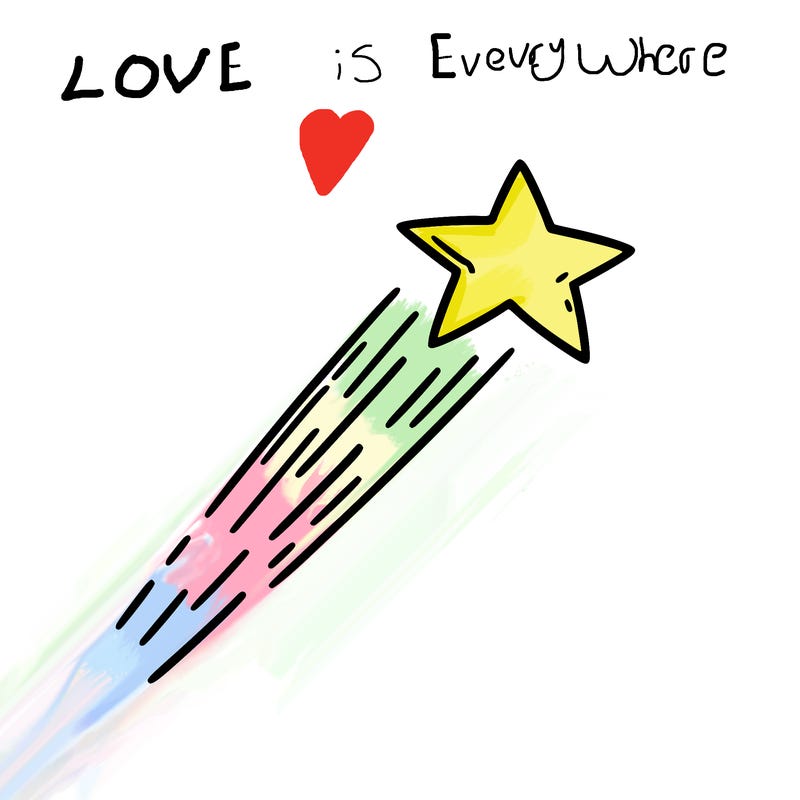 a shooting star in the sky