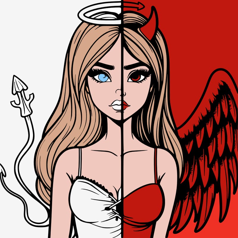 devil vs angel realistic girl