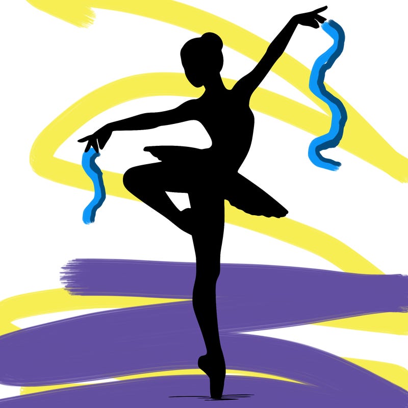 realistic person doing ballet