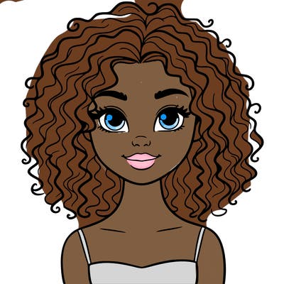 woman with curly hair