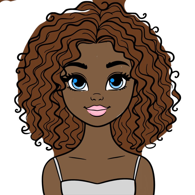 woman with curly hair