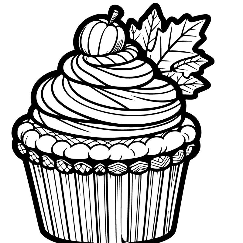 realistic thanksgiving cupcake