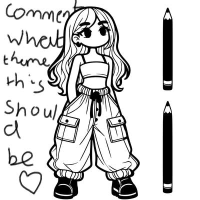 girl in crop top and bagy pants