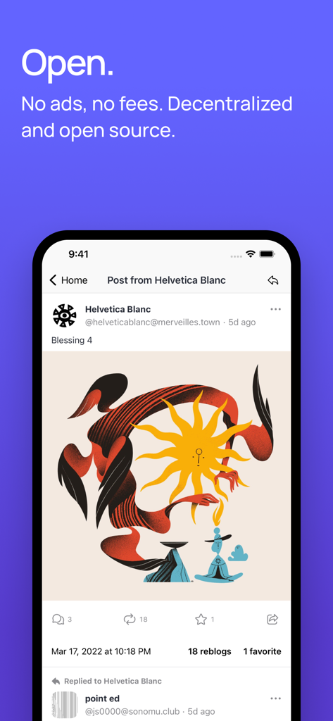 Mastodon - L'interface de l'application Mastodon sur un smartphone mettant en évidence sa nature décentralisée et open source.