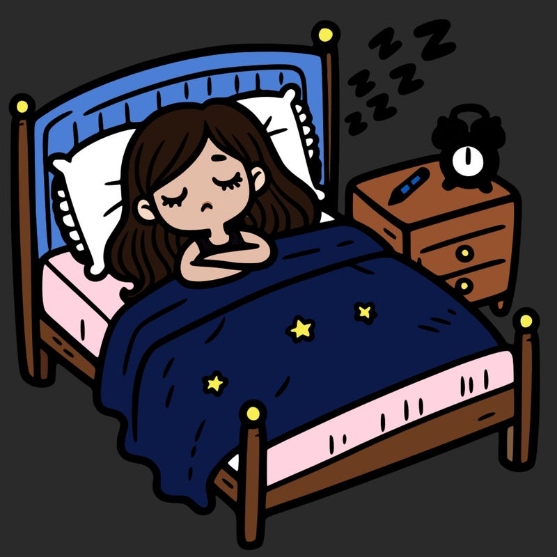 girl sleeping in bed