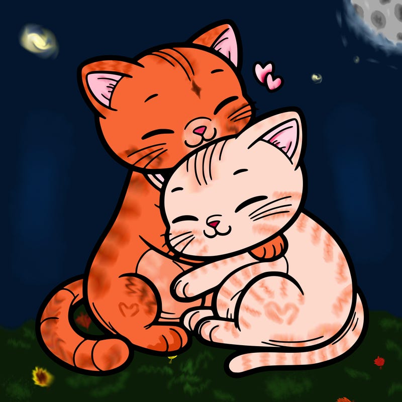 cats cuddling