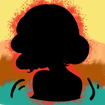 portrait of a woman looking over her shoulder smirking