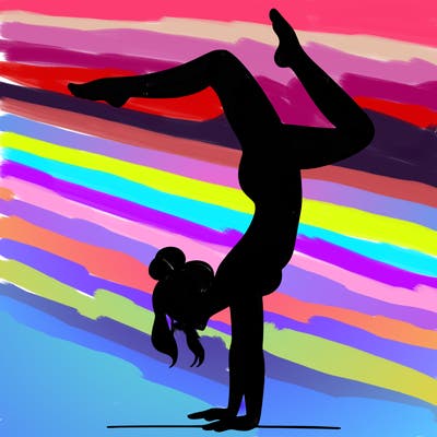 a woman doing a handstand