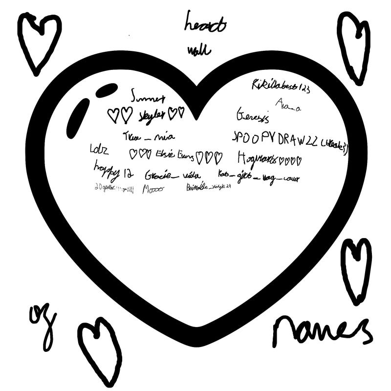 a blank heart