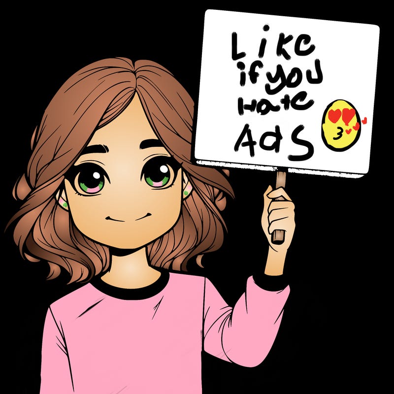 realistic girl holding up a sign