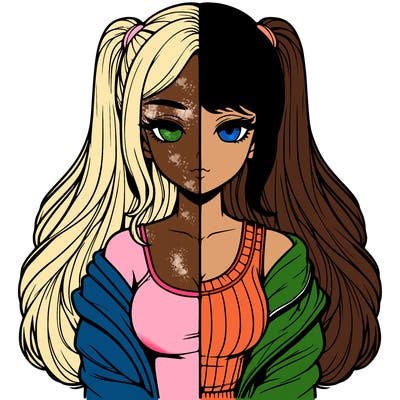 realistic girl split