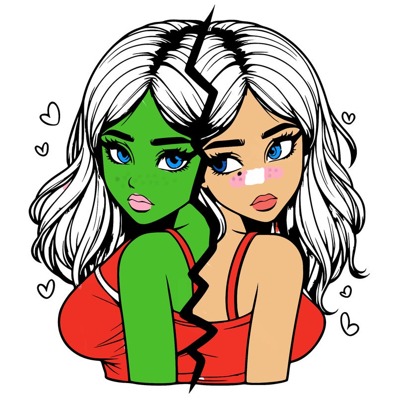 realistic girl split