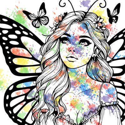 butterfly fairy realistic girl