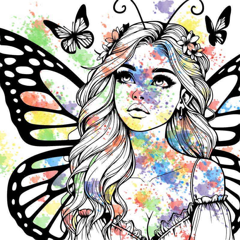 butterfly fairy realistic girl