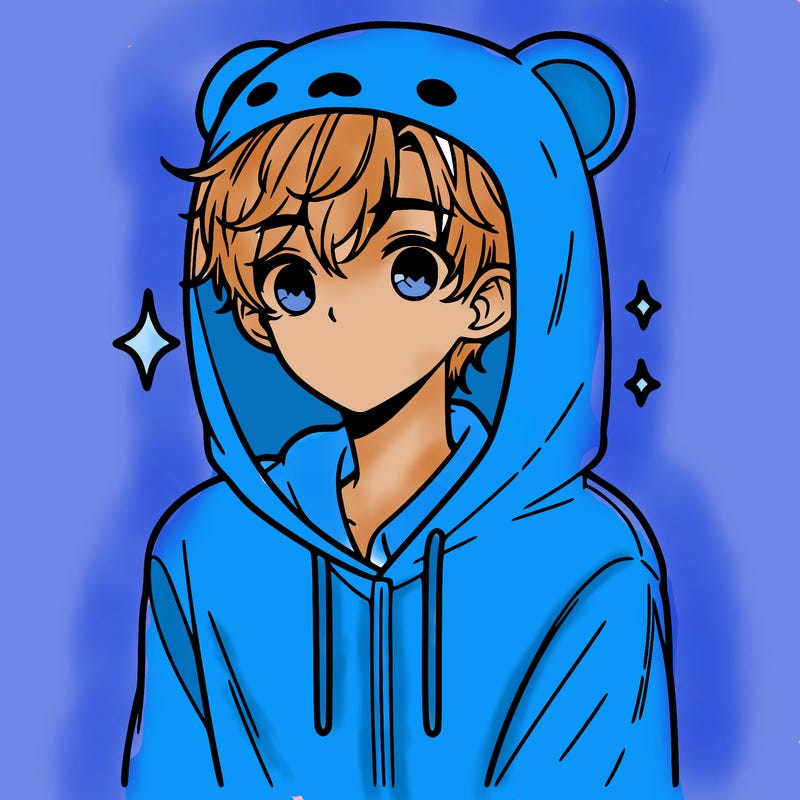 a 17 year old boy in a cute animal hoodie