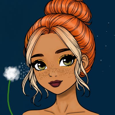 realistic pretty girl with hair in bun