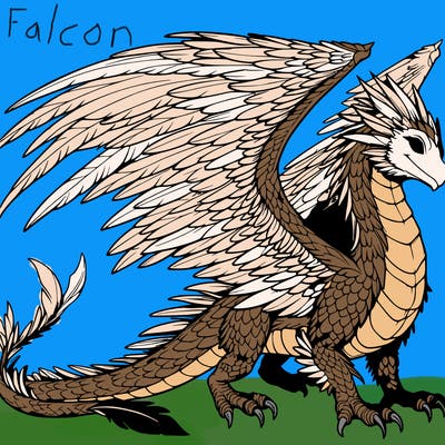 realistic feathered adult dragon