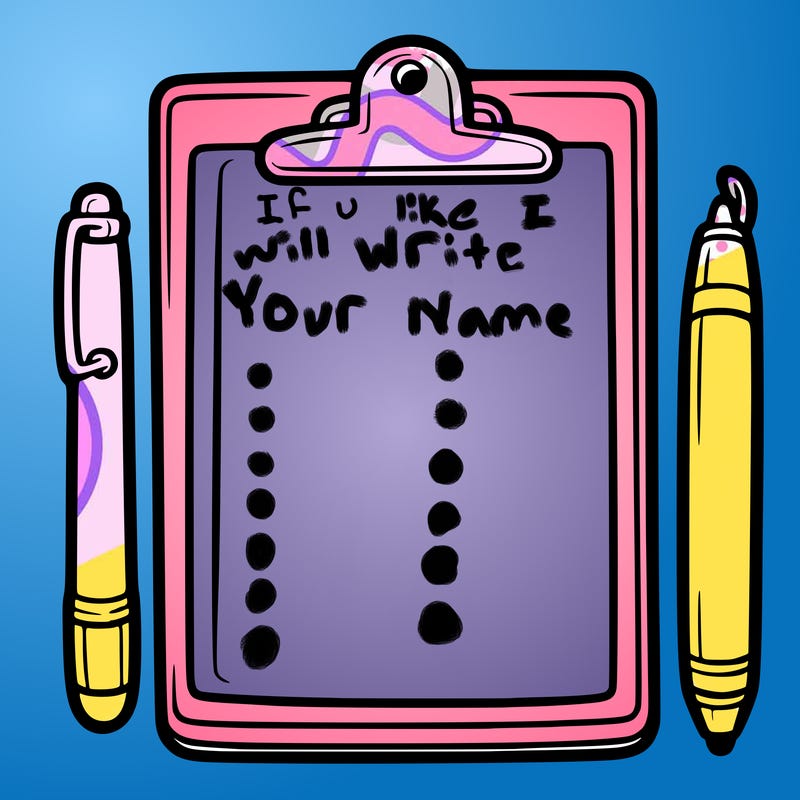 blank clip board with pen