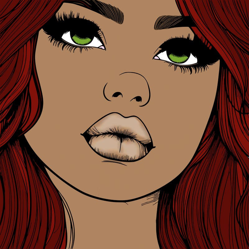 really realistic girl with lips