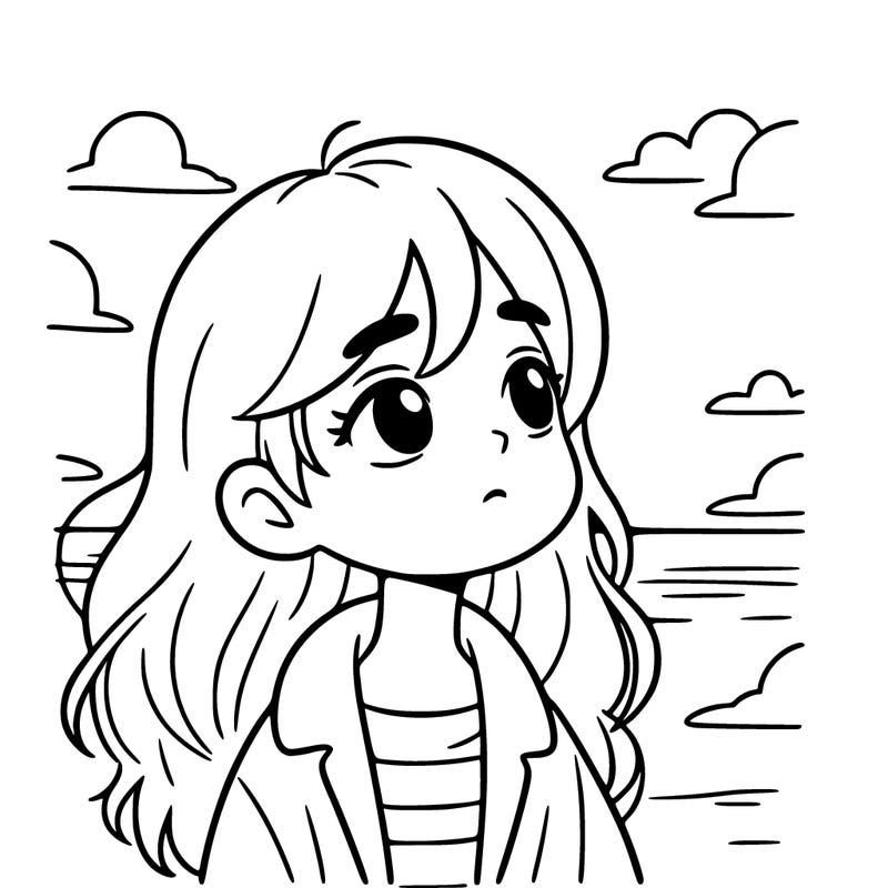 girl looking into the distance