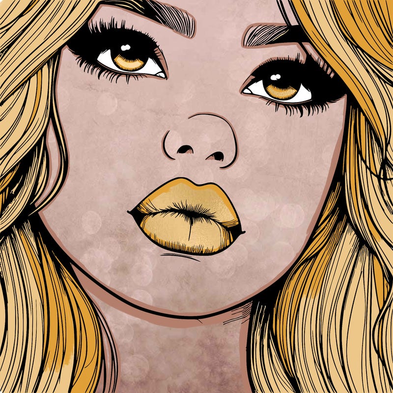 really realistic girl with lips