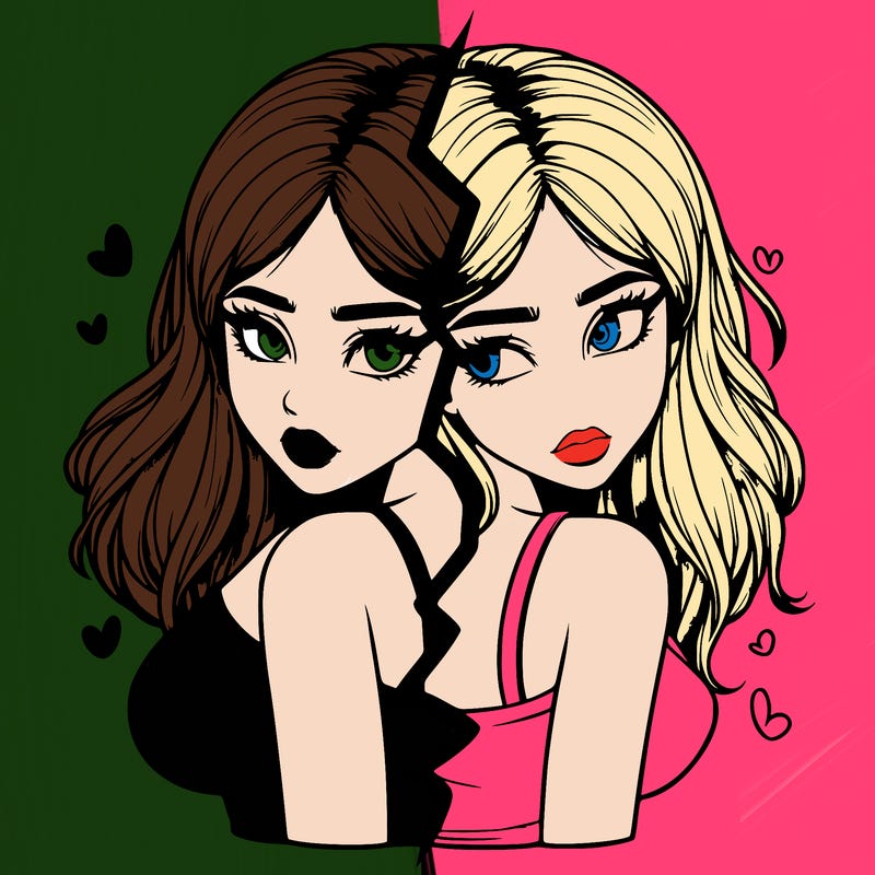 realistic girl split