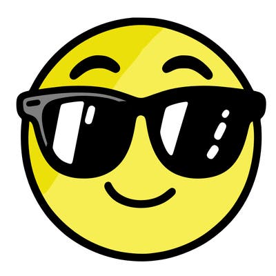emoji with sunglasses