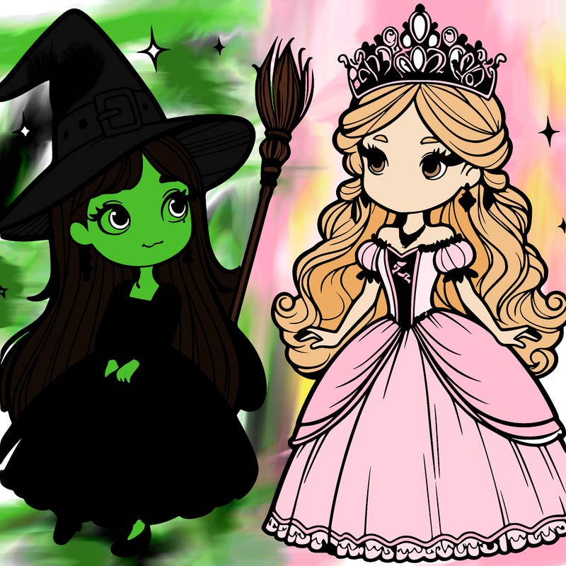 a witch and my friend, the princess