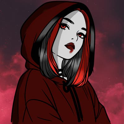 a realistic girl in a hoodie