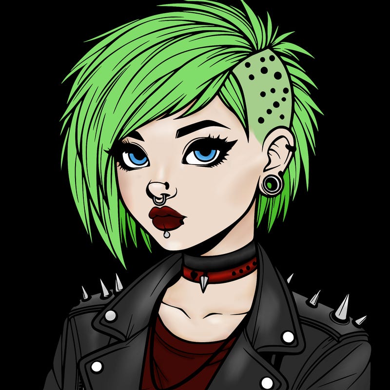 realistic punk girl
