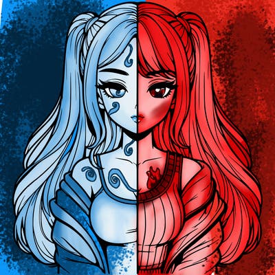 realistic girl split