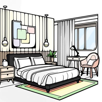 a modern bedroom