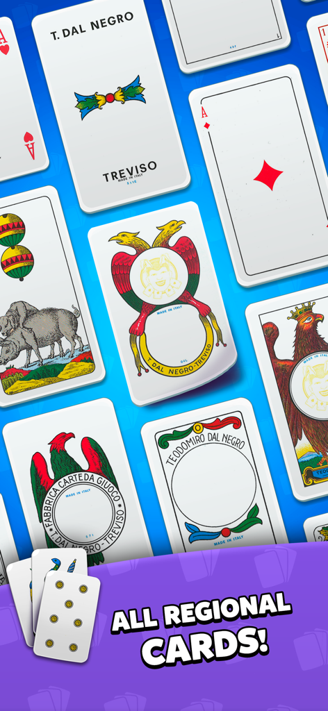 Briscola Dal Negro - Collection of traditional Italian regional card decks available in the Briscola Dal Negro app