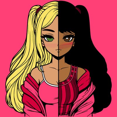 realistic girl split