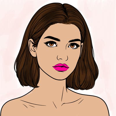 realistic portrait of woman