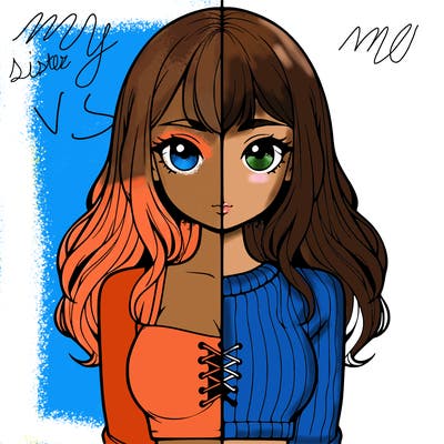 realistic girl split