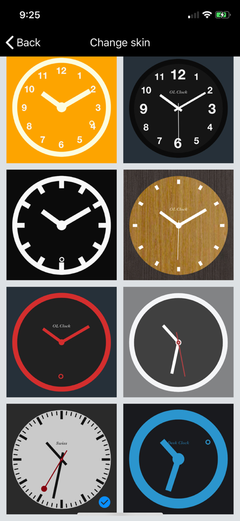 Desk Clock - Analog Clock Face - Una colección de varios diseños y pieles de esferas de reloj analógicas en diferentes colores y estilos.