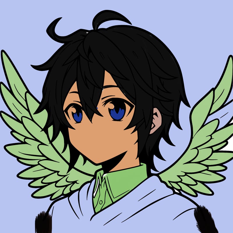 anime boy with wings