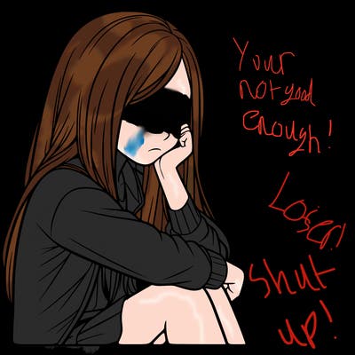 a realistic girl with depression