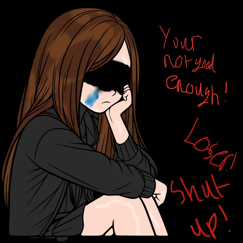 a realistic girl with depression