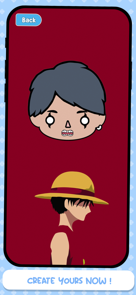 Doll Avatar Maker Plus - Interfaz de Doll Avatar Maker Plus mostrando diseños de personajes de anime y muñecas personalizados