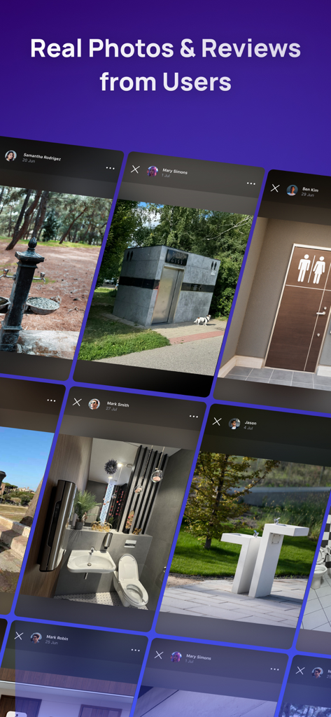 Fotos y reseñas aportadas por la comunidad de baños públicos y fuentes de agua de usuarios de WiFi Map