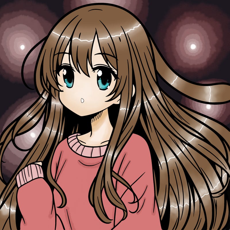 an anime girl with long hair