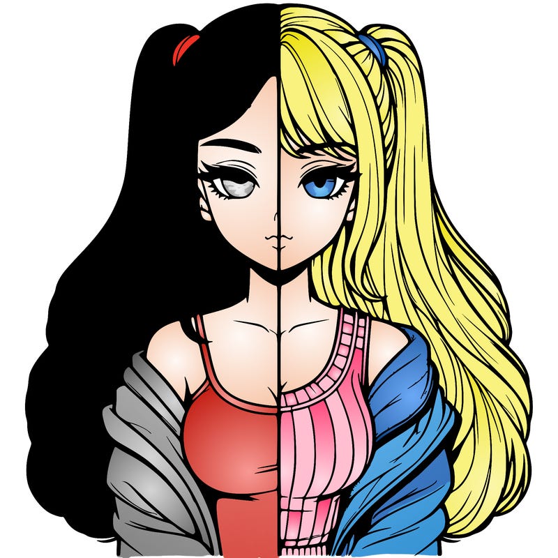 realistic girl split