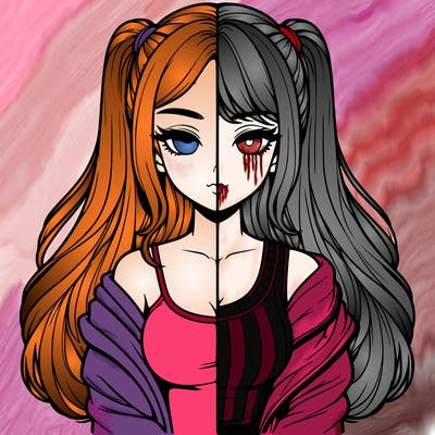 realistic girl split