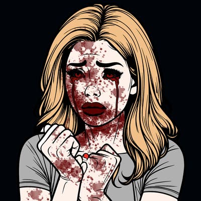 realistic women crying