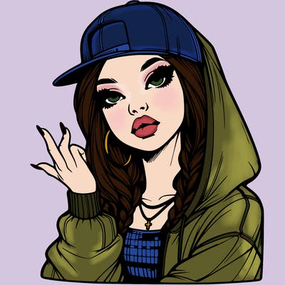 realistic hip hop girl