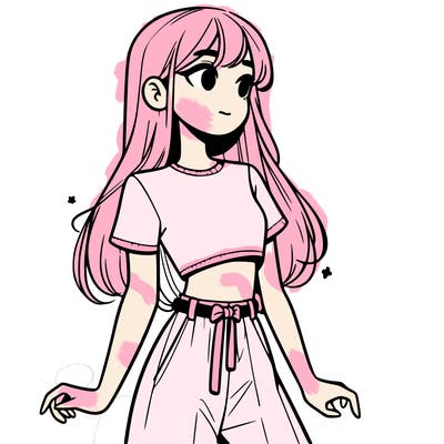 girl in a cute crop top