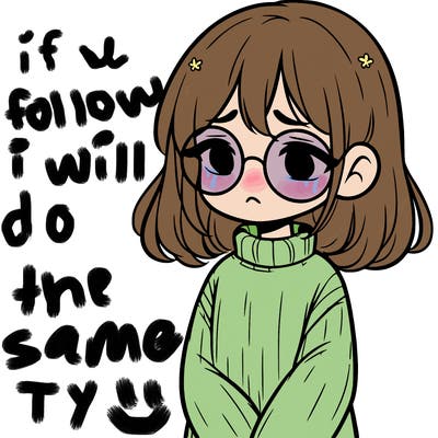 sad girl with glasses in a sweater